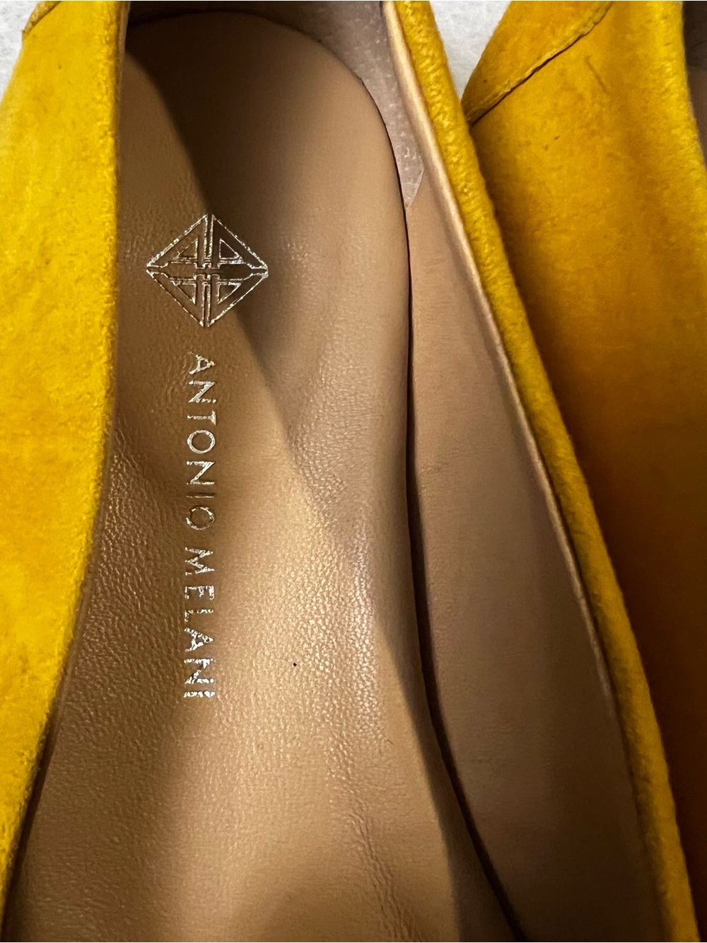 Antonio Melani Suede penny loafers in mustard yellow size 7 1/2 - Picture 12 of 12